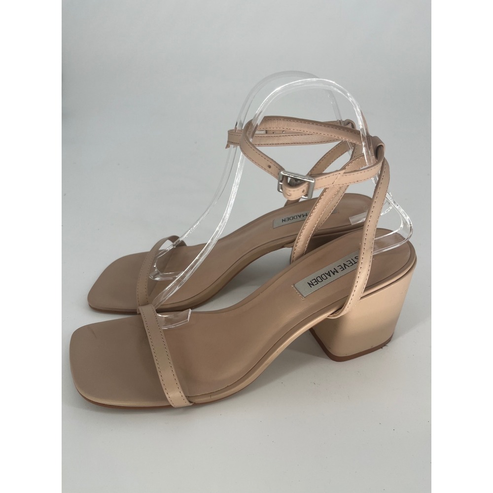 Steve Madden Beige/Tan Strappy Block Heel Sandals